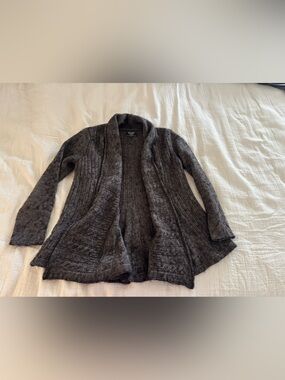 Mary Firenze Made in Italy Open Front Wool Alpaca Blend Cardigan Sweater Size M
